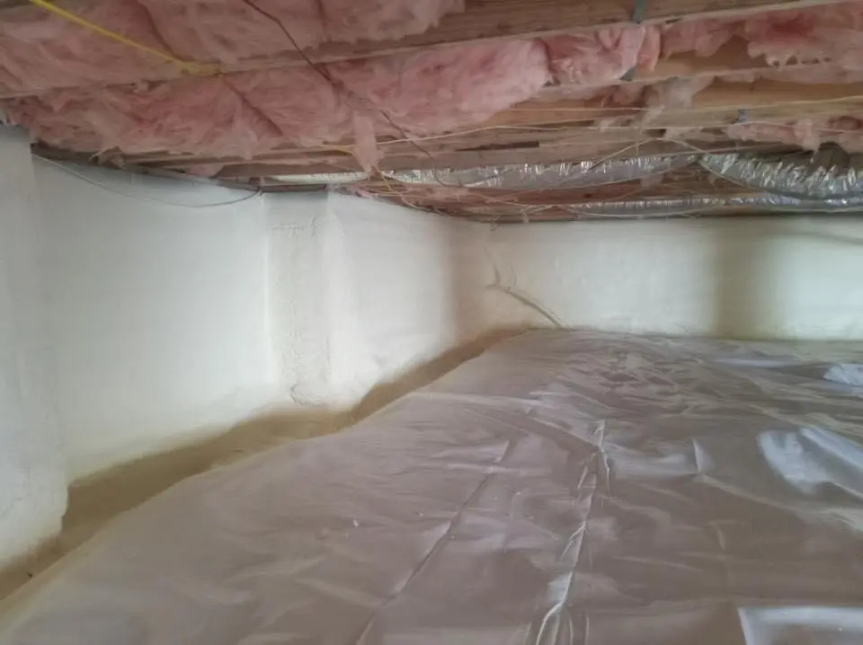 Crawl space encapsulation with closed-cell spray foam for Roof Waterproofing in Fitzgerald